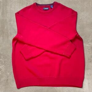 Chaps Men’s Bright Red Crewneck Sweater